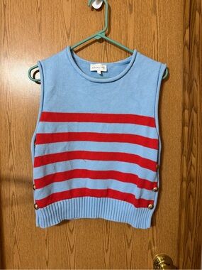 entro Light Blue Knit Sleeveless Top